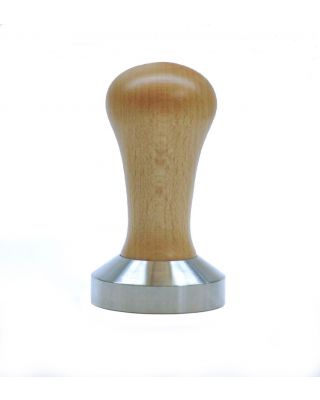 Attrezzo 53mm Flat Italian Tamper:  Natural Wood