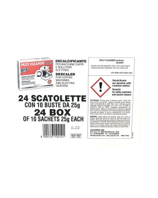 Pulycaff Espresso Machine Cleaner for Calcium case of 24 Box